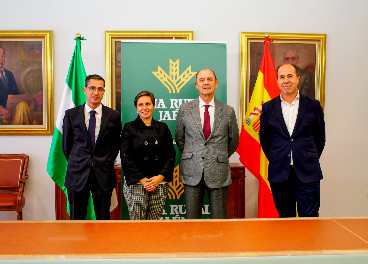 Firma acuerdo de colaboración Caja rural y Fundación Olivar