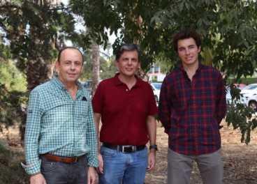 Los investigadores Emilio Camacho, Juan Antonio Rodríguez e Ignacio Gómez.